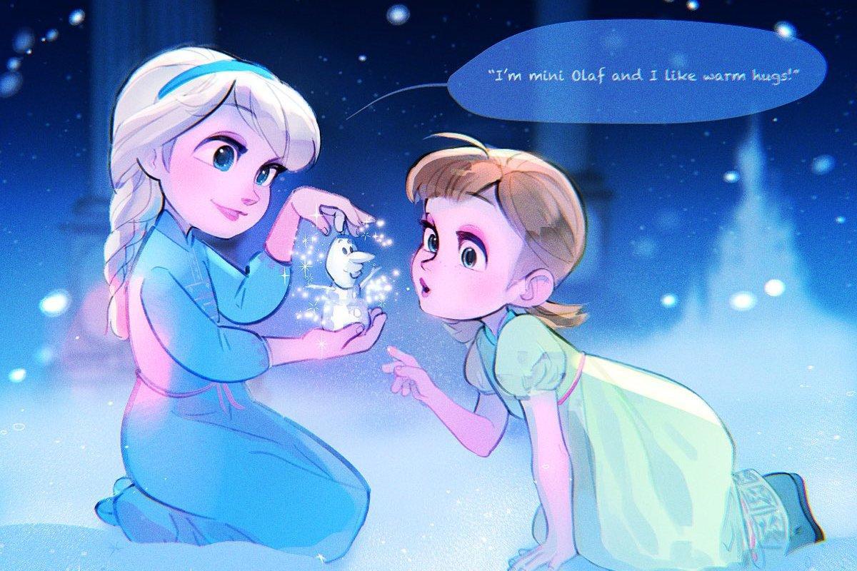 《冰雪奇缘》小漫画，艾莎与乐佩秀宠物，安娜秘密被发现
