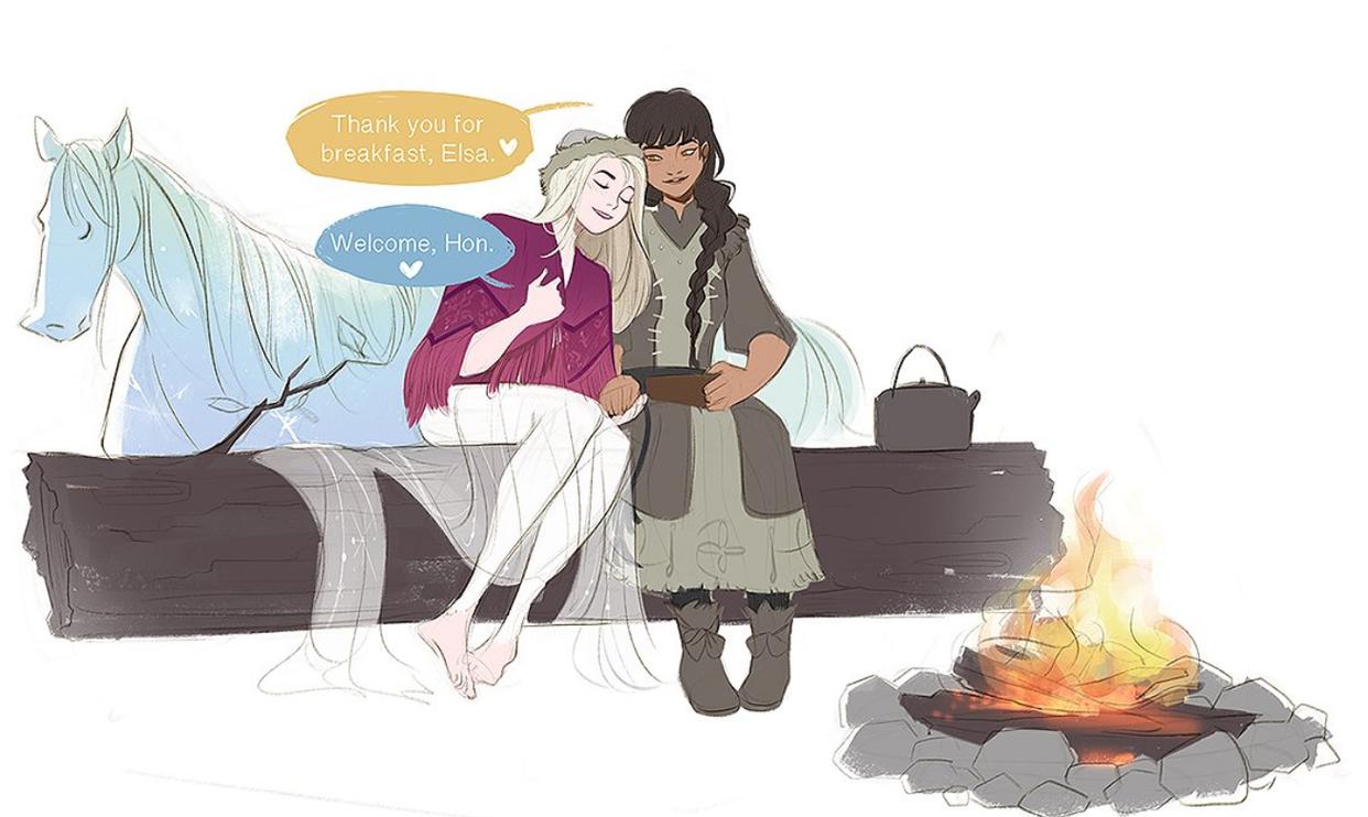 《冰雪奇缘》小漫画，艾莎与乐佩秀宠物，安娜秘密被发现