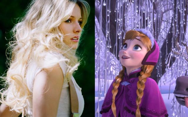 冰雪奇缘2配音原来长这样，艾莎是黑发，安娜是金发，雪宝太萌！