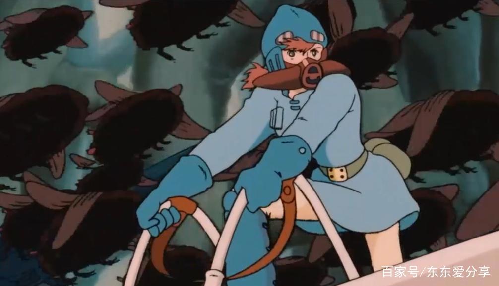 经典动画《风之谷》，宫崎骏成名作品，女孩一己之力对抗万千毒虫