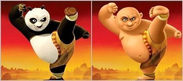 当五大动漫在外国画师手中拟人化，功夫熊猫成光头，闪电犹如本尊