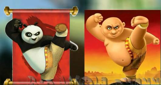 当功夫熊猫变成人，反派最帅，阿宝变成光头！