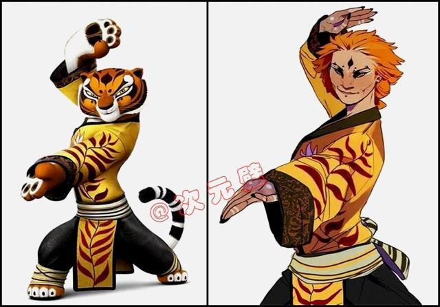 漫画师又出手“拟人”，海绵宝宝变帅气书生，功夫熊猫成白胖子！