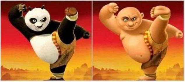 当动漫角色集体拟人，海绵宝宝依旧很可爱，但功夫熊猫却秃了？