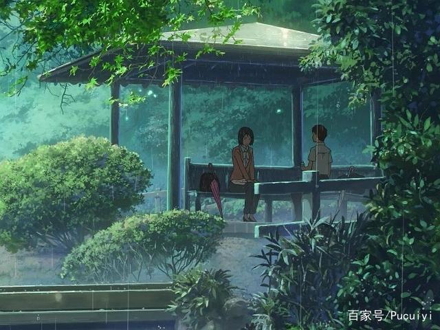 新海诚作品言叶之庭，你名之前最佳治愈神作，超九成爱情动画！