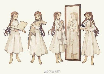 日本插画师笔下的小姐姐和鳄鱼先生，完全就是二次元的美女与野兽