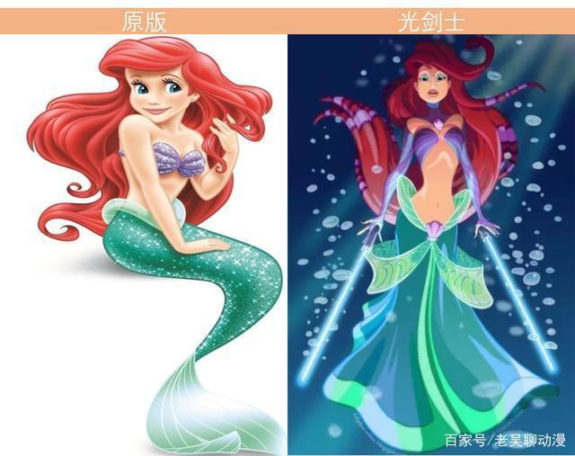 当迪士尼公主成为光剑士，乐佩公主很帅气，白雪公主成地狱之王