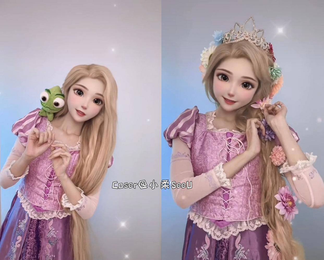 又兴起迪士尼公主Cosplay，都说国内无人能战，那是小柔还没上场