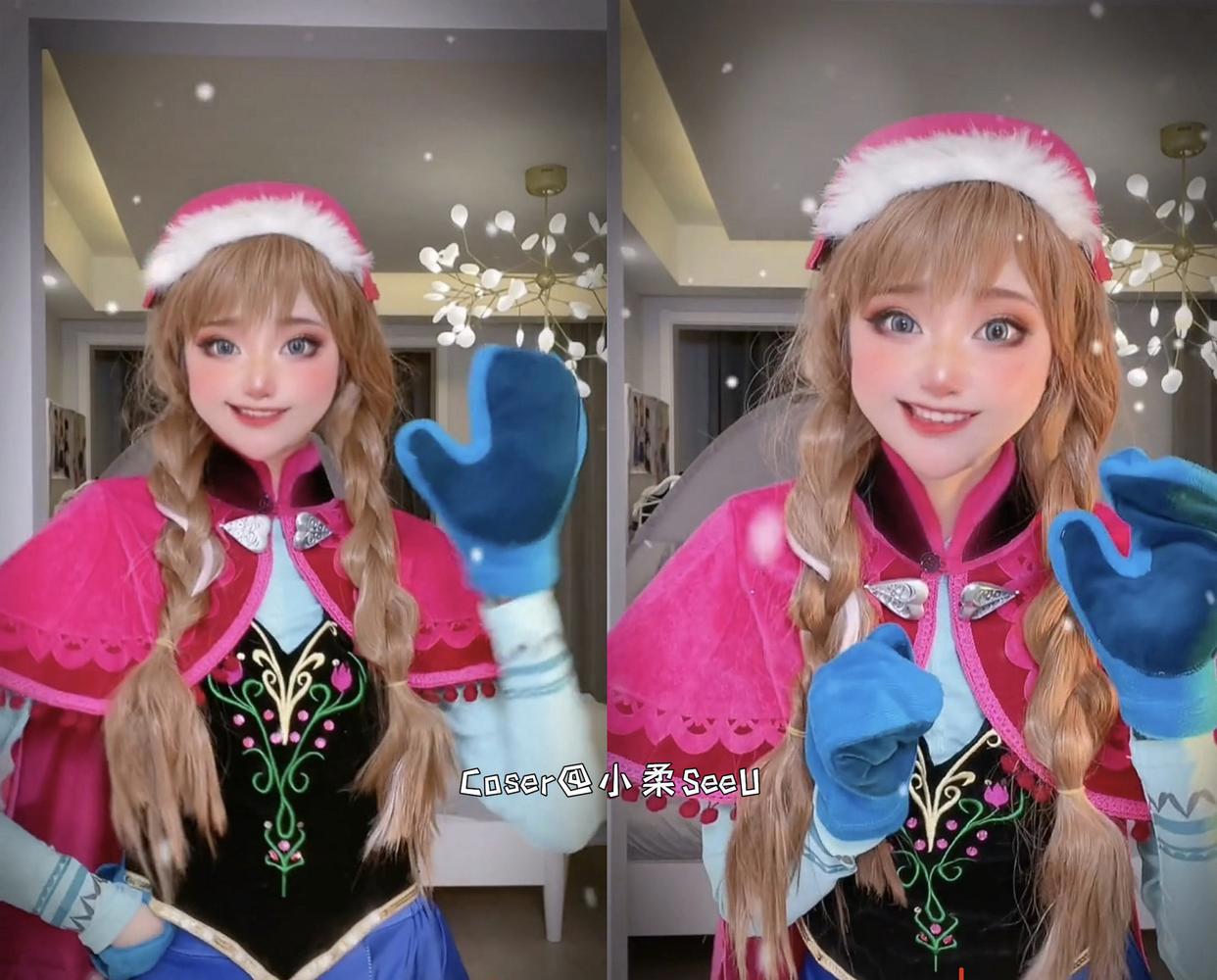 又兴起迪士尼公主Cosplay，都说国内无人能战，那是小柔还没上场