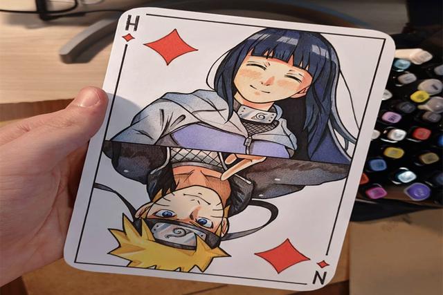 当动漫角色进入扑克牌，《火影忍者》帅气，炭治郎兄妹惊艳