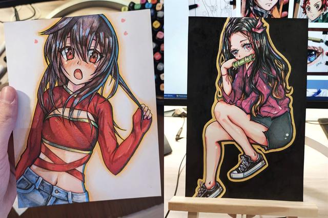 当动漫角色进入扑克牌，《火影忍者》帅气，炭治郎兄妹惊艳