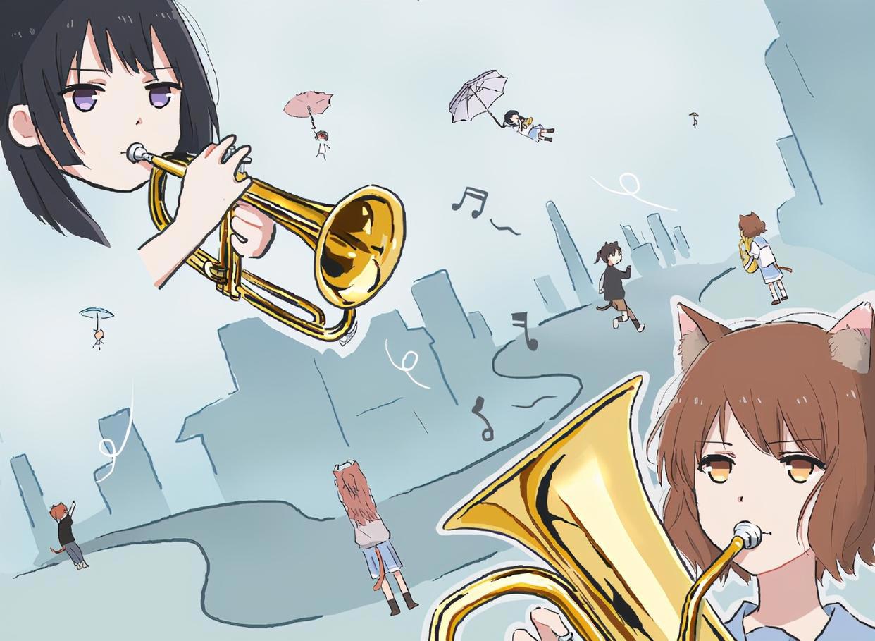 画师创作猫和主人的雨中小故事，画风好萌故事好逗