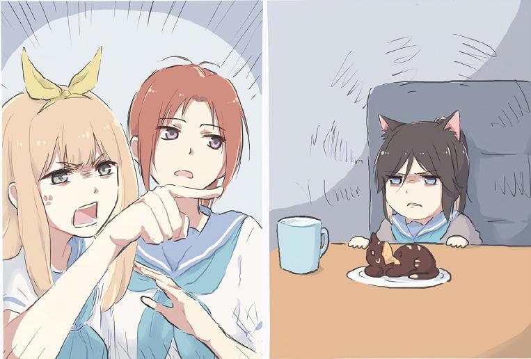 《利兹与青鸟》同人小剧场我家的猫还有后续，女人与猫完美衔接