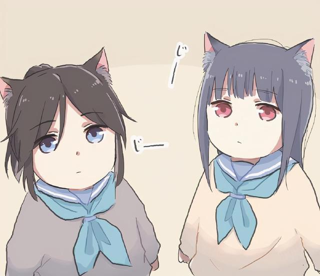 上厕所被猫咪围观，画师大佬把这个场景用动漫的方式画了下来