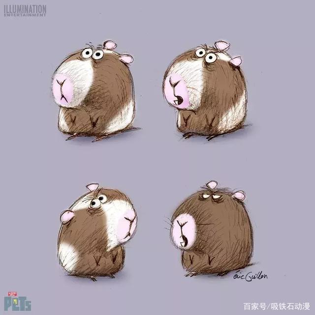 《爱宠大机密》原画欣赏，2D和3D的可爱程度仿佛差了一个银河