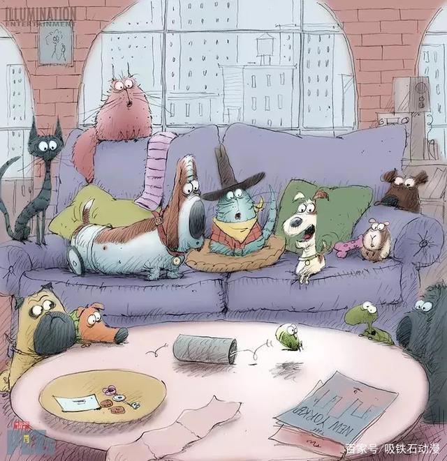 《爱宠大机密》原画欣赏，2D和3D的可爱程度仿佛差了一个银河