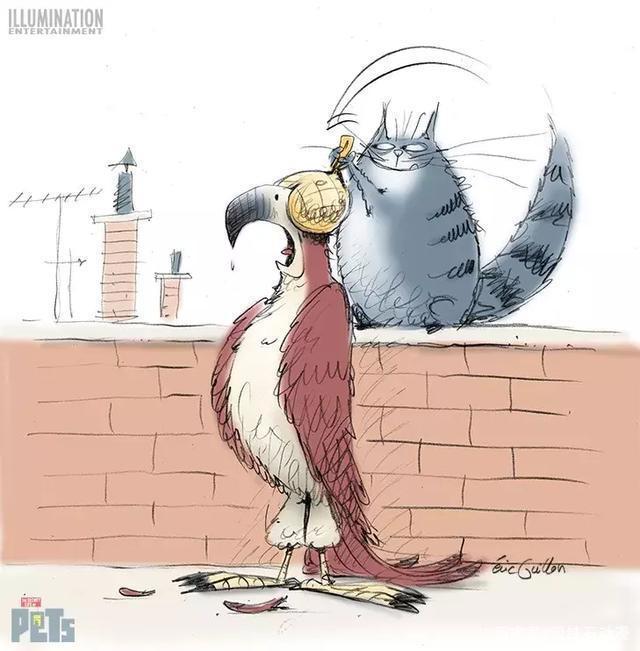 《爱宠大机密》原画欣赏，2D和3D的可爱程度仿佛差了一个银河