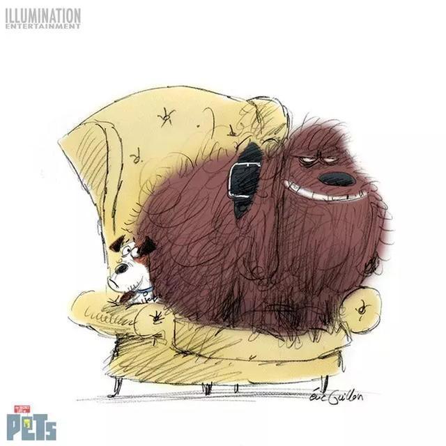 《爱宠大机密》原画欣赏，2D和3D的可爱程度仿佛差了一个银河