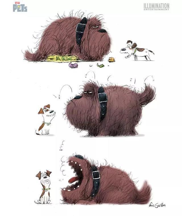 《爱宠大机密》原画欣赏，2D和3D的可爱程度仿佛差了一个银河