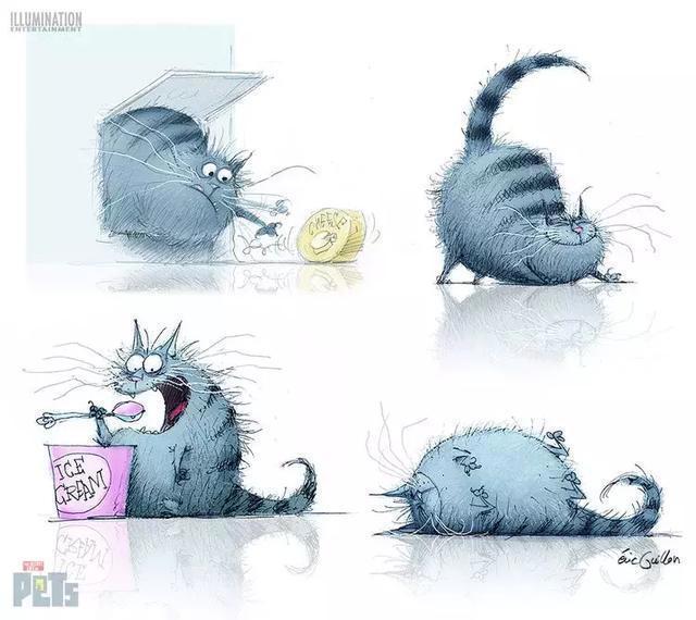 《爱宠大机密》原画欣赏，2D和3D的可爱程度仿佛差了一个银河