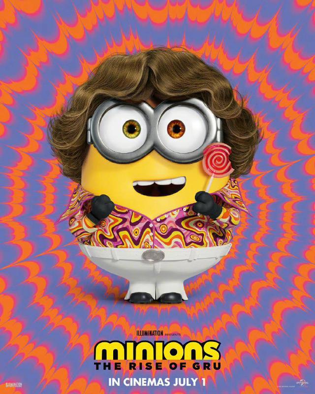 《小黄人大眼萌2：格鲁的崛起》海报7月1日北美上映