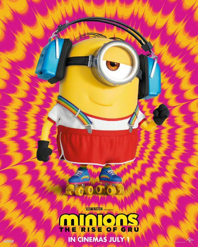 《小黄人大眼萌2：格鲁的崛起》海报7月1日北美上映