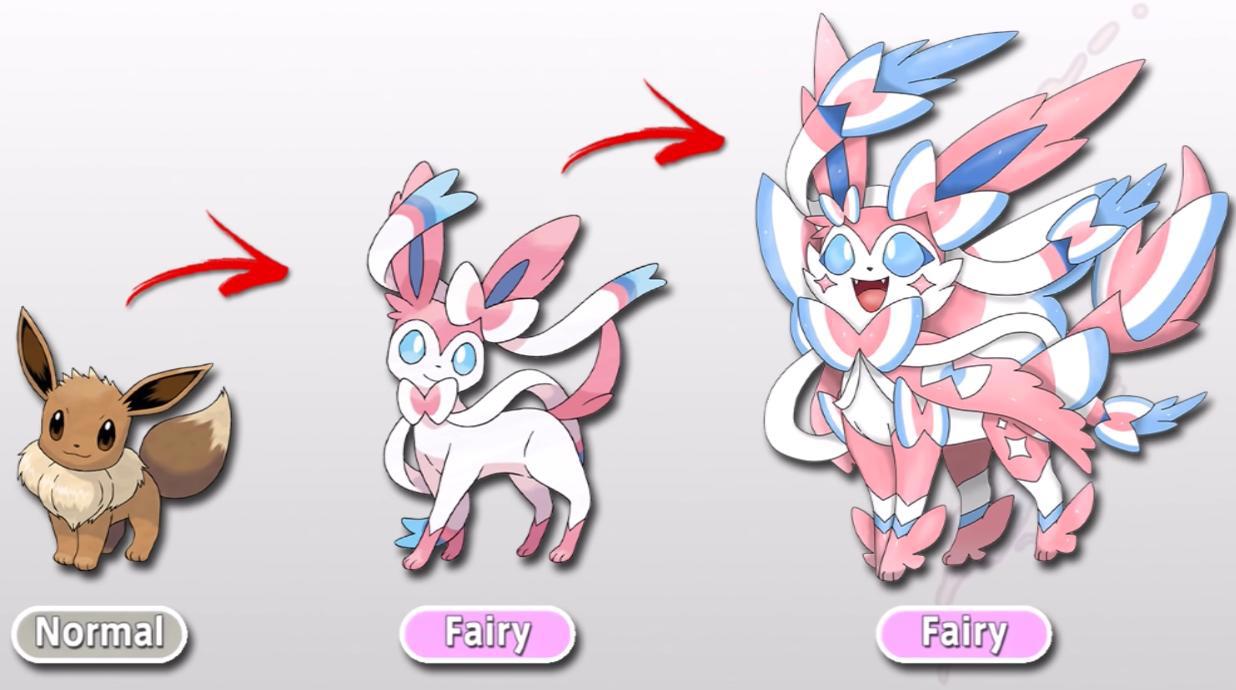 精灵宝可梦：伊布Mega进化，仙子伊布深中我心，叶伊布是草中精灵