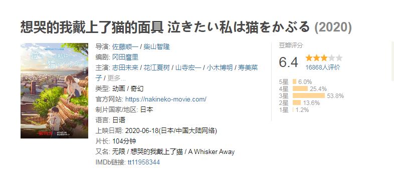 《想哭的我戴上了猫的面具》——让人略显失望的作品