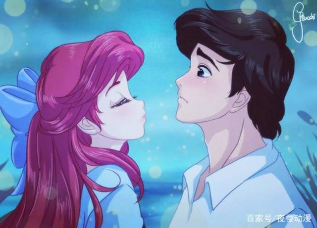 当迪士尼公主换画风，王子公主都变日漫风，茉莉和白雪都很会撩