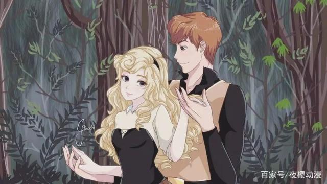 当迪士尼公主换画风，王子公主都变日漫风，茉莉和白雪都很会撩