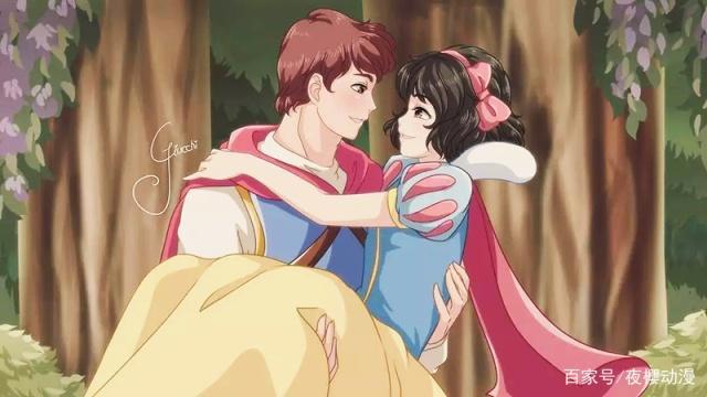 当迪士尼公主换画风，王子公主都变日漫风，茉莉和白雪都很会撩