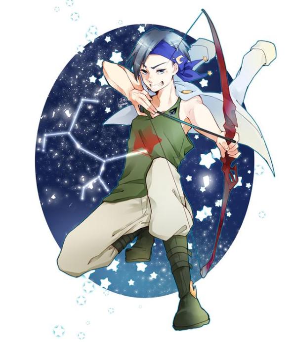 当十二星座拟人化，射手座是运动健将，巨蟹座变成王子形象