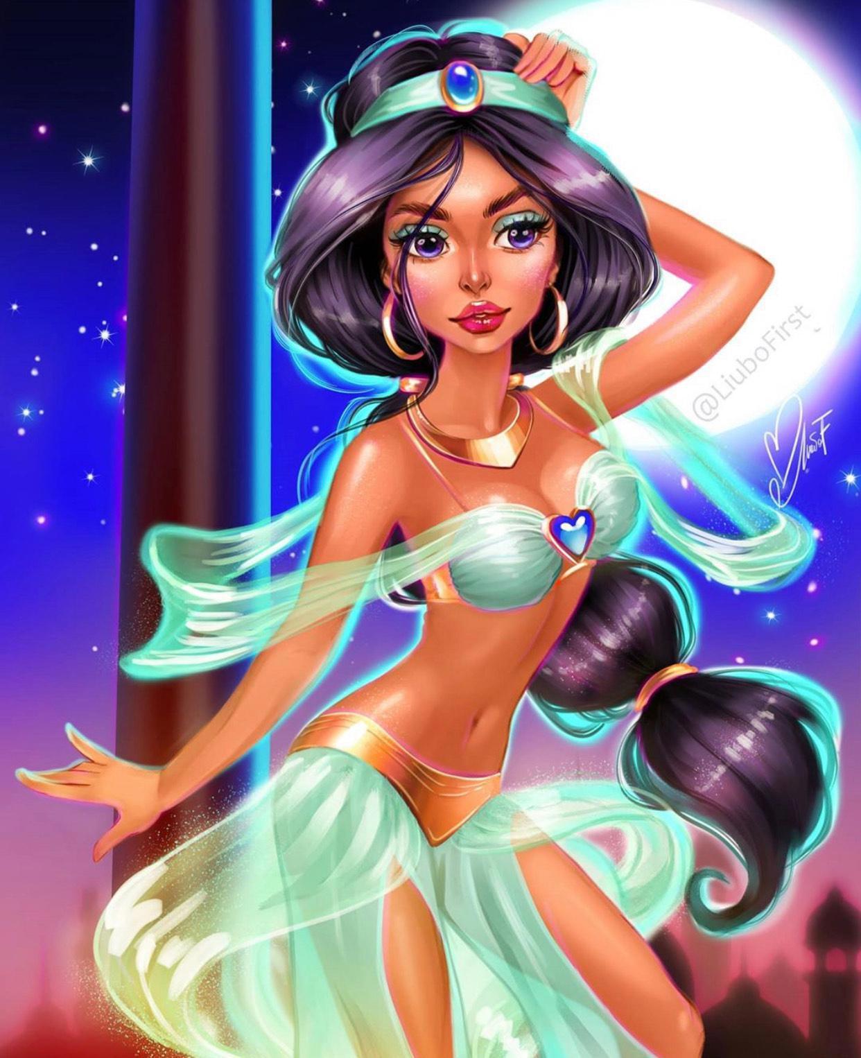 迪士尼公主碰上“芭比娃娃”画风，秒变幼齿小女孩，但身材真不像