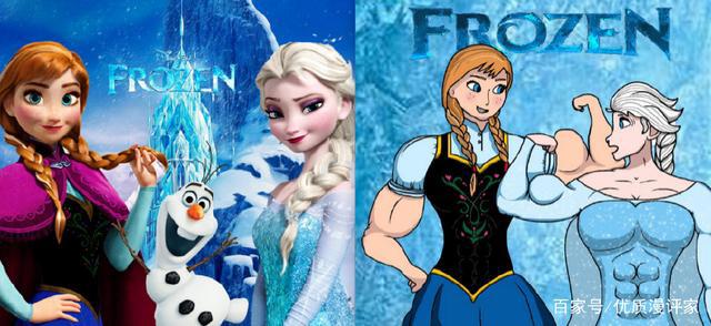 当迪士尼公主变成金刚芭比画风，茉莉轻松举起大树，白雪公主毁了