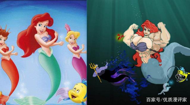 当迪士尼公主变成金刚芭比画风，茉莉轻松举起大树，白雪公主毁了