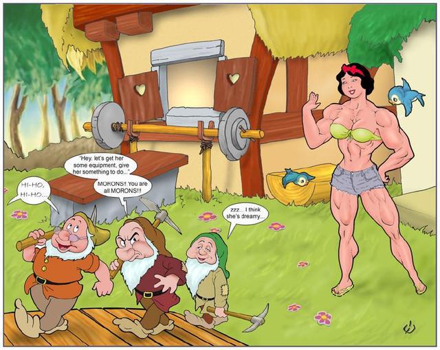 当迪士尼公主变成金刚芭比，白雪公主萝莉脸，花木兰肌肉身体逆天