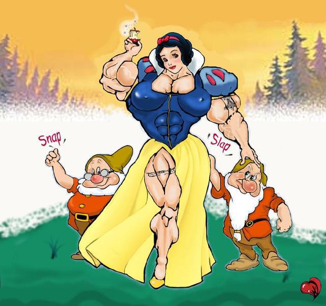 当迪士尼公主变成金刚芭比，白雪公主萝莉脸，花木兰肌肉身体逆天