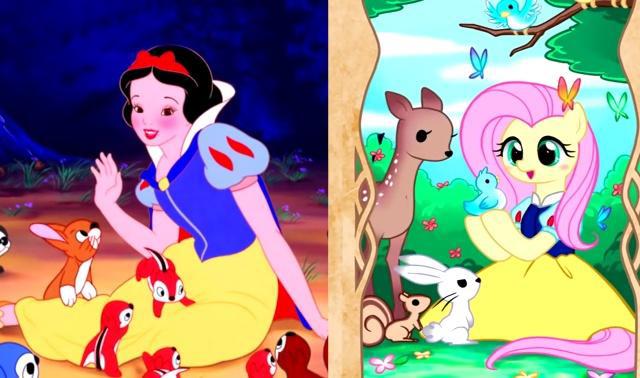 当童年动漫角色变成了小马驹，云妮活泼可爱，白雪公主神似小蝶