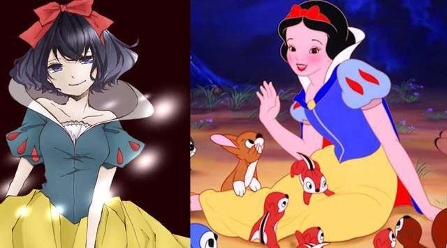 当迪士尼公主变成了日本画风，蒂安娜萌萌哒，花木兰太漂亮！