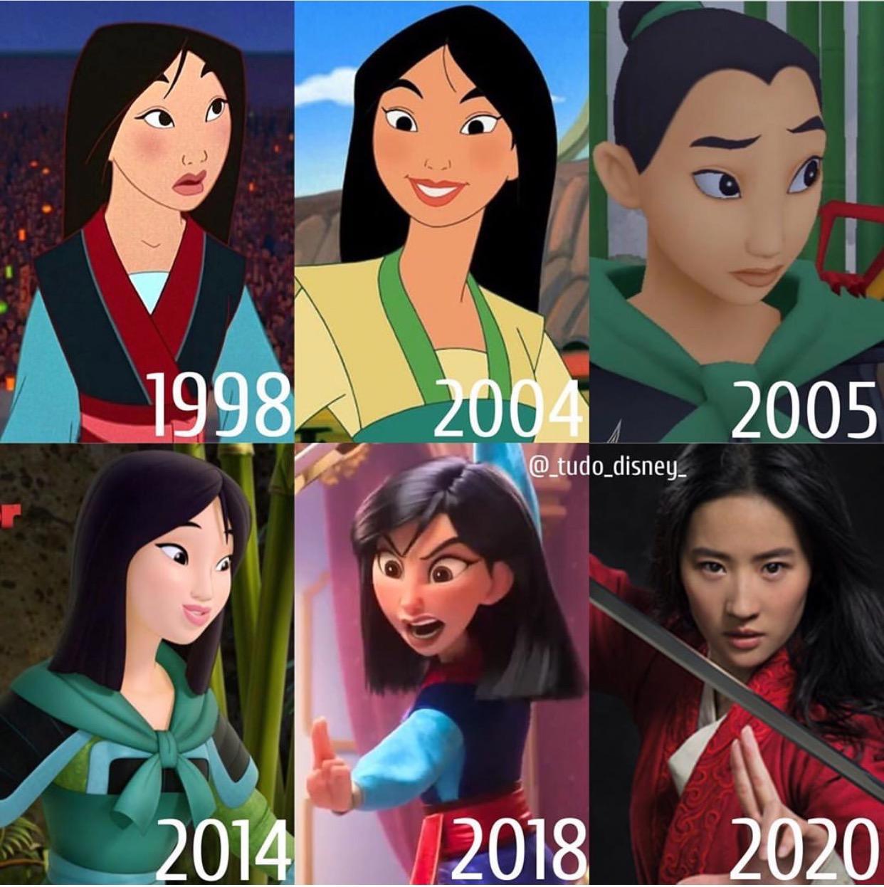 迪士尼公主历年造型汇总，哪个版本最多人喜爱？期待真人版花木兰