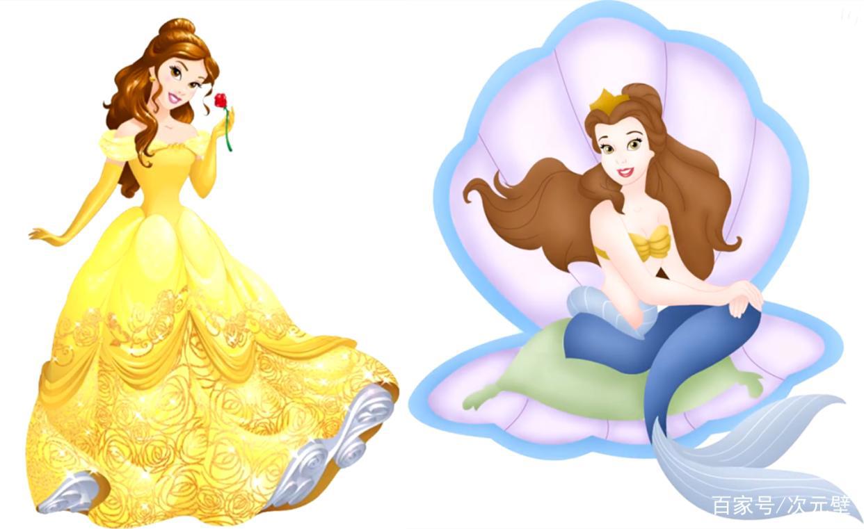 迪士尼公主×美人鱼：花木兰骑海豚，冰雪女王“变”美人鱼女王！