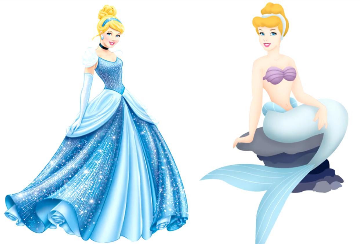 迪士尼公主×美人鱼：花木兰骑海豚，冰雪女王“变”美人鱼女王！