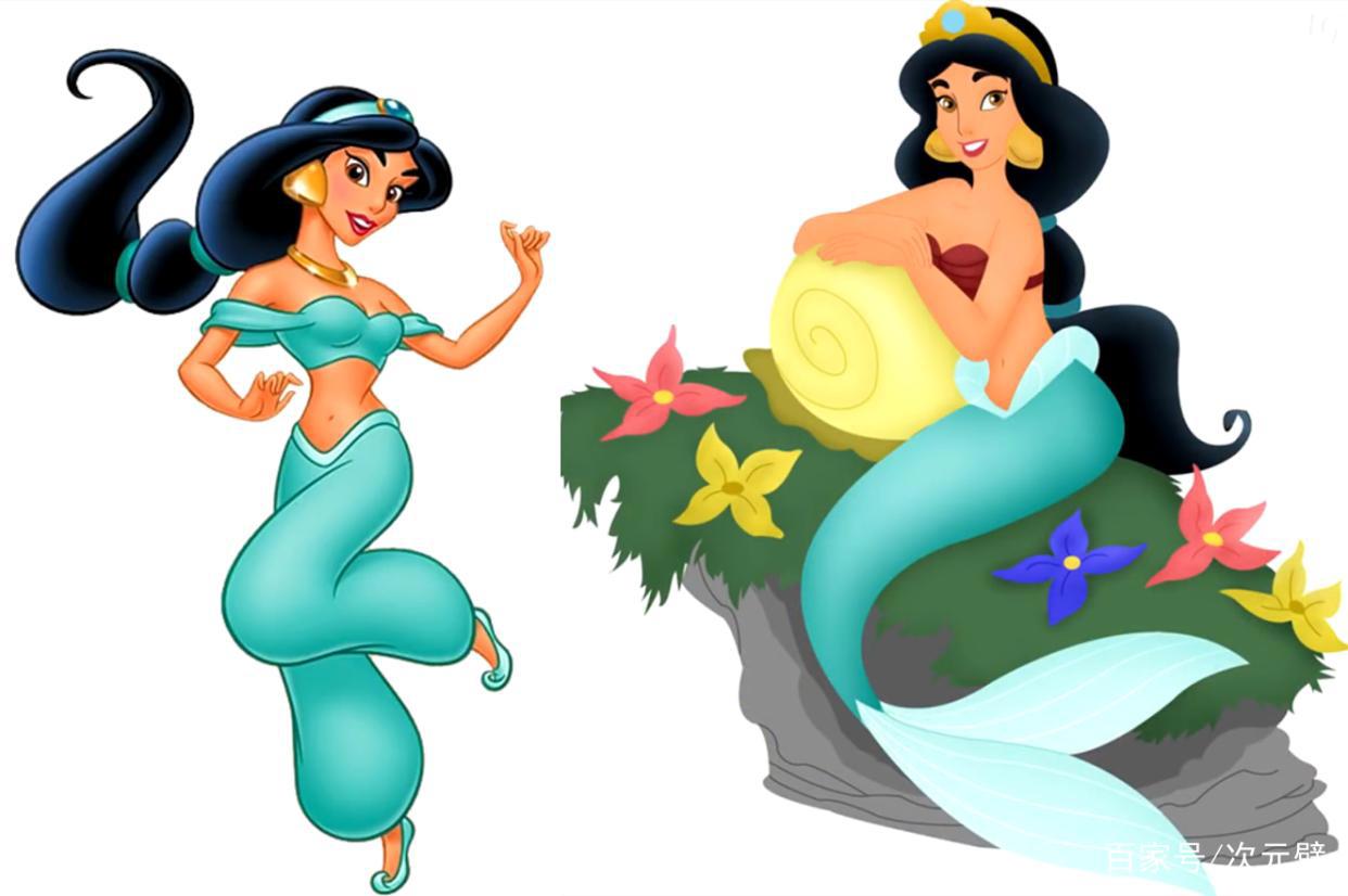 迪士尼公主×美人鱼：花木兰骑海豚，冰雪女王“变”美人鱼女王！