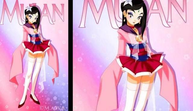 当迪士尼公主变成了日本画风，爱丽丝萌萌哒，花木兰更性感了！