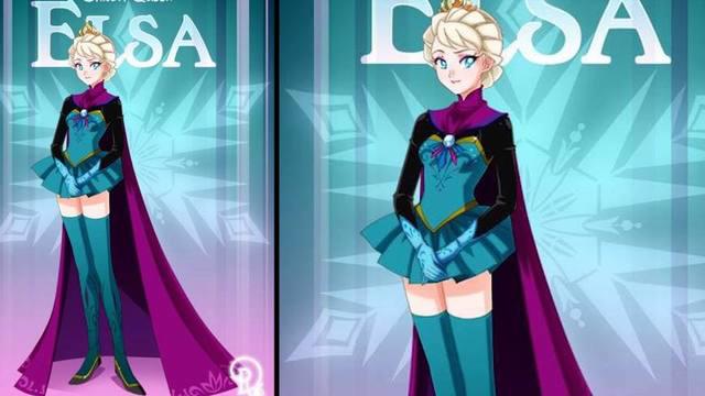 当迪士尼公主变成了日本画风，爱丽丝萌萌哒，花木兰更性感了！