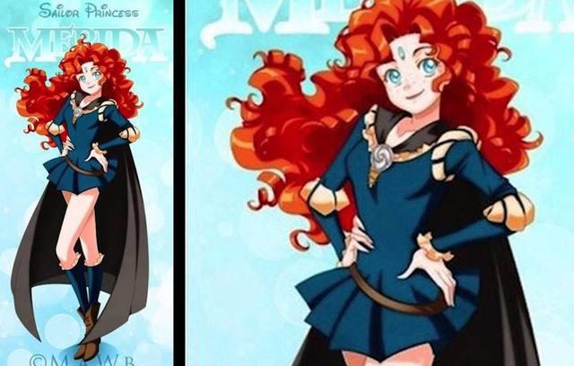 当迪士尼公主变成了日本画风，爱丽丝萌萌哒，花木兰更性感了！