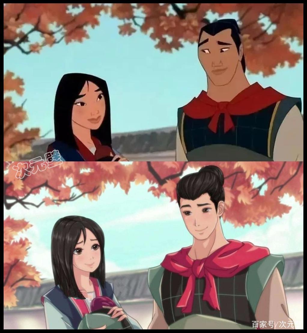 王子公主“美化”变日漫风：花木兰太美，不可能在军营中不被发现