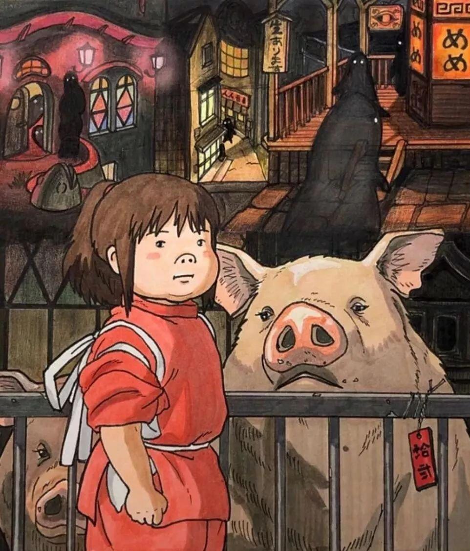 国外大神绘制“肥宅吉卜力女主”！《千与千寻》《风之谷》均遭殃