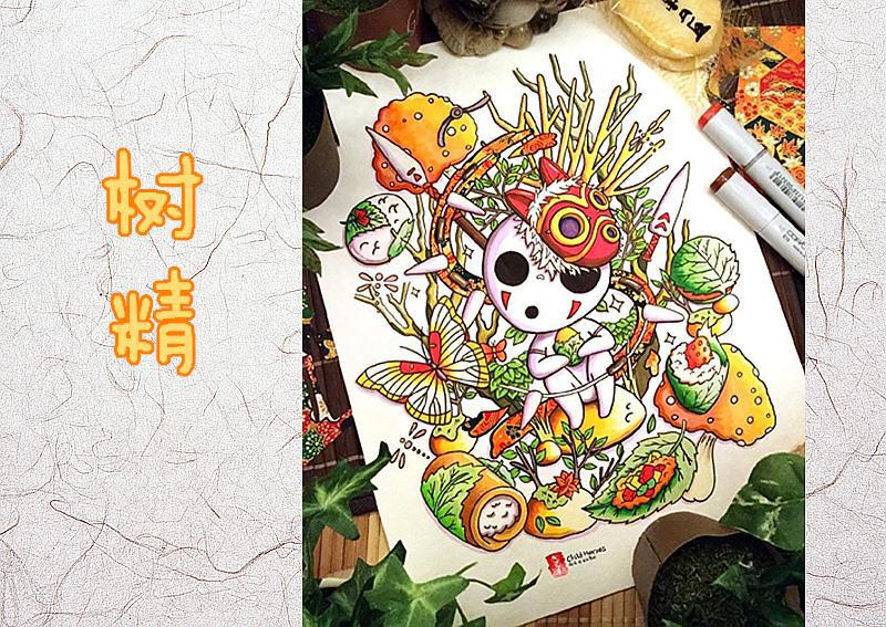 动漫里的小妖怪大集合！被美食环绕真兴奋，无脸男与龙猫笑开了花