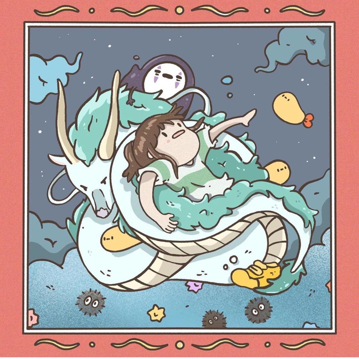 《宫崎骏动画》系列同人画，台湾画师的大作，你没见过的Q萌画风